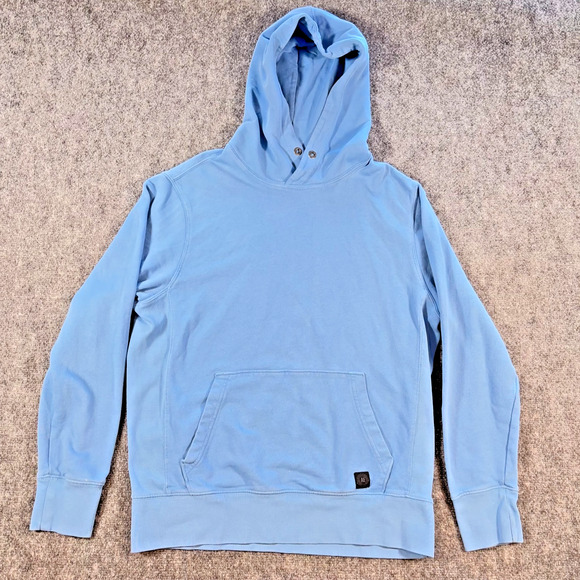 American Eagle Light Blue Hoodie M 100% Cotton Front Pouch Missing Drawstring - Picture 1 of 10